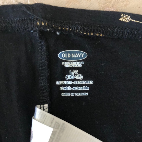 Gold Metallic Arrow Leggings "Old Navy" - Picture 3 of 4